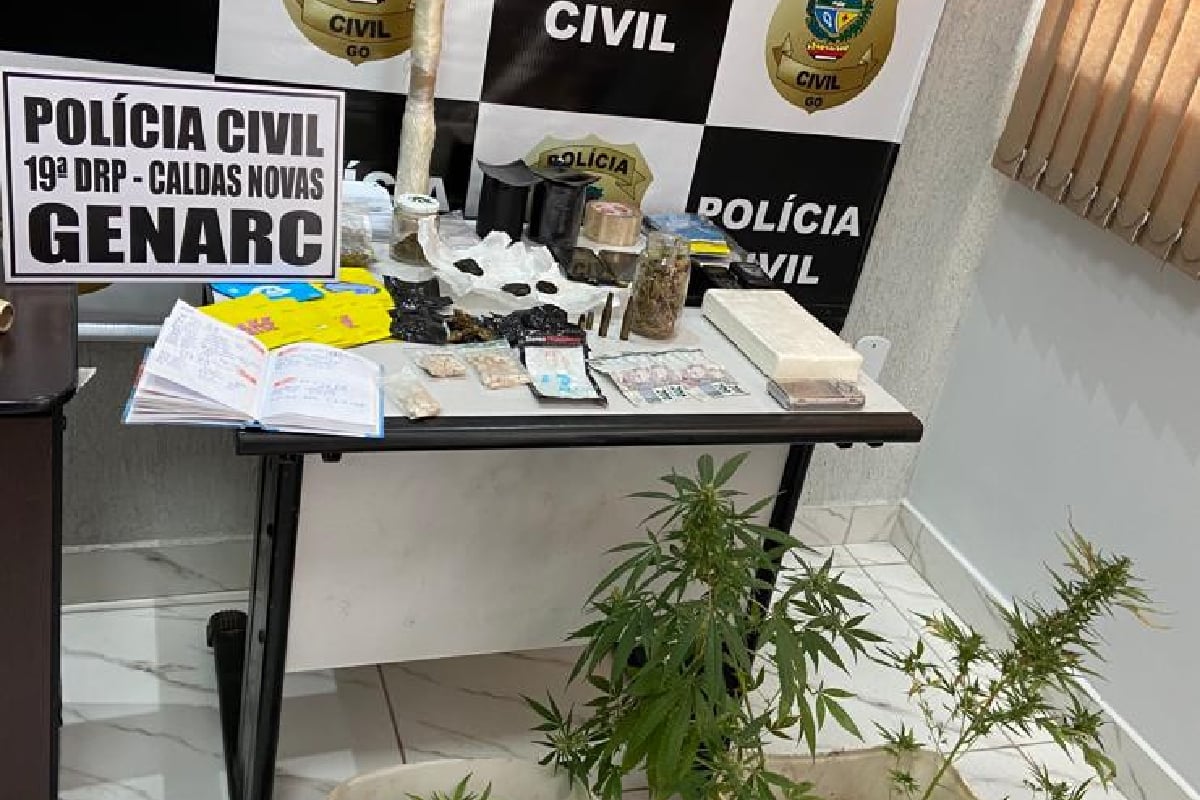 Durante cumprimento de buscas, dois homens foram presos em flagrante em posse de diversos tipos de droga