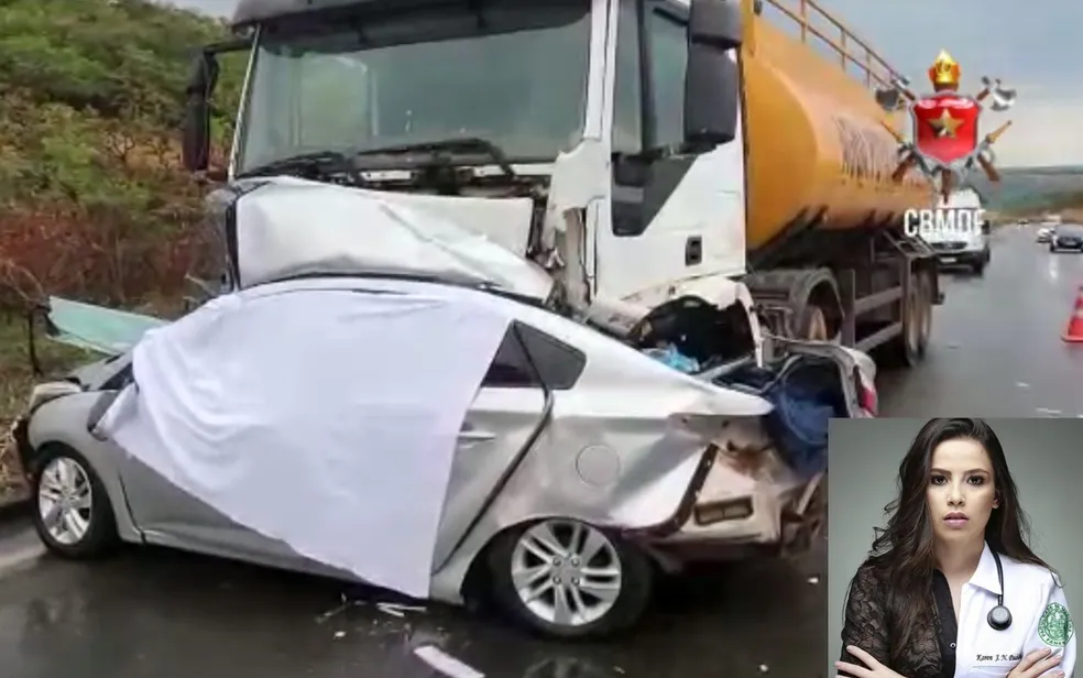 Médica de Novo Gama morre após colisão contra caminhão na DF-290