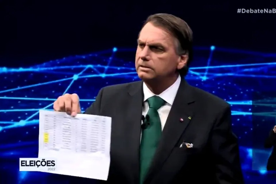 Senador aciona STF para que Bolsonaro entregue lista do orçamento secreto exibida no debate (Foto: Reprodução)