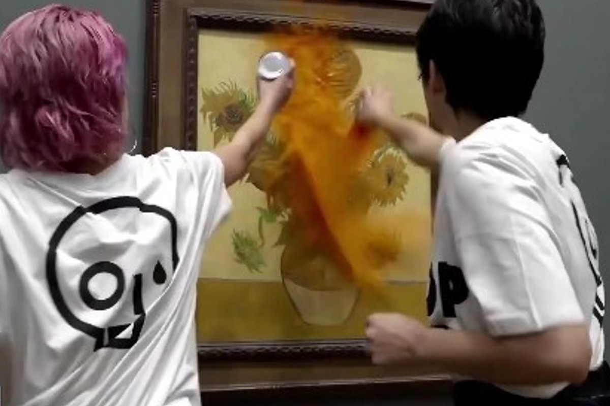 Quadro 'Girassóis', de Van Gogh, precisará de restauração após ataque com sopa de tomate? Entenda (Foto: Reprodução)