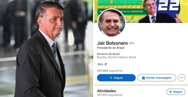Recluso desde que perdeu as eleições, presidente Sumido das redes sociais, Jair Bolsonaro 'atualiza currículo' no Linkedin