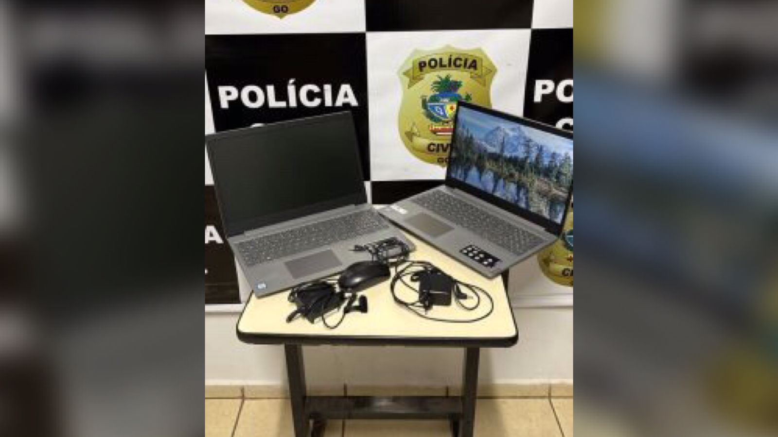 Polícia recupera notebooks e chocolates furtados de Centro de Referência de Assistência Social em Caiapônia