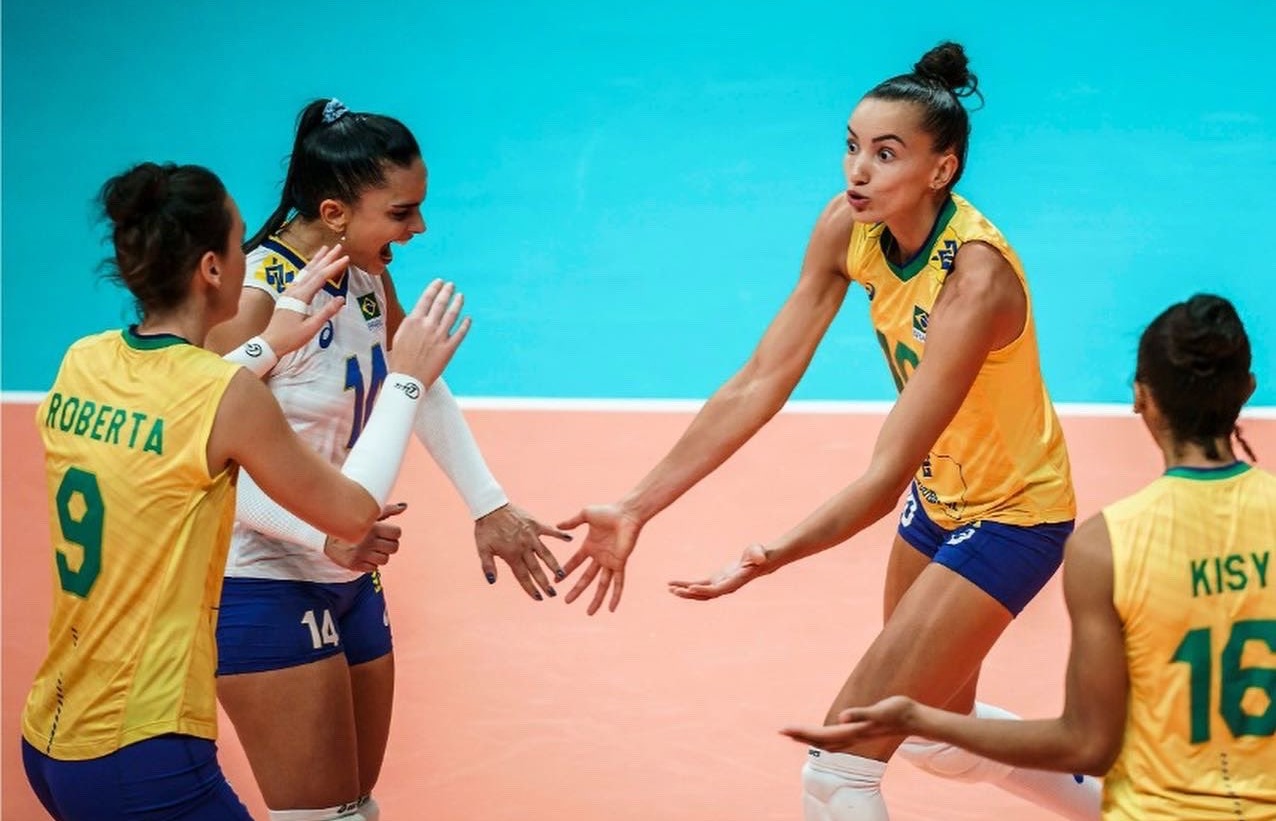 Jogadoras da seleção brasileira feminina de vôlei