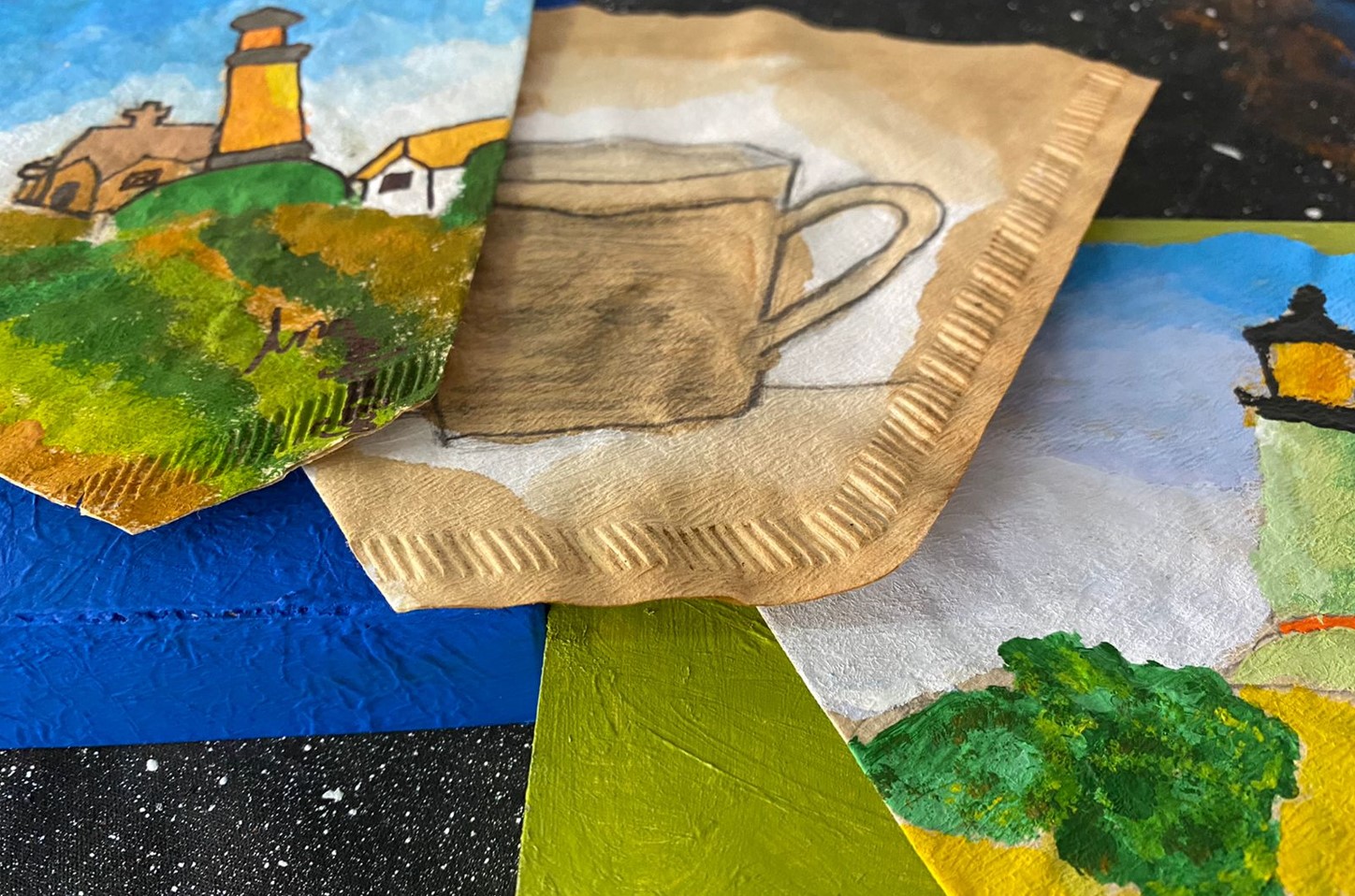 Exposição no Basileu França apresenta obras produzidas por turma infantil