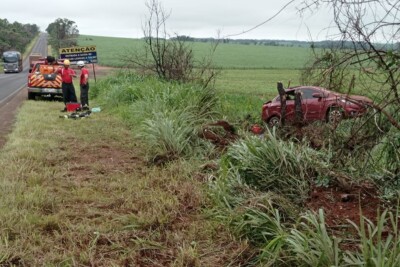 Mulher fica em estado grave após acidente de trânsito na BR-158, próximo a Jataí