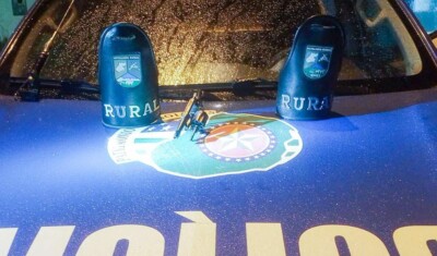 Com o homem suspeito de roubar gado, os policiais encontraram uma arma de fogo. (Foto: divulgação)