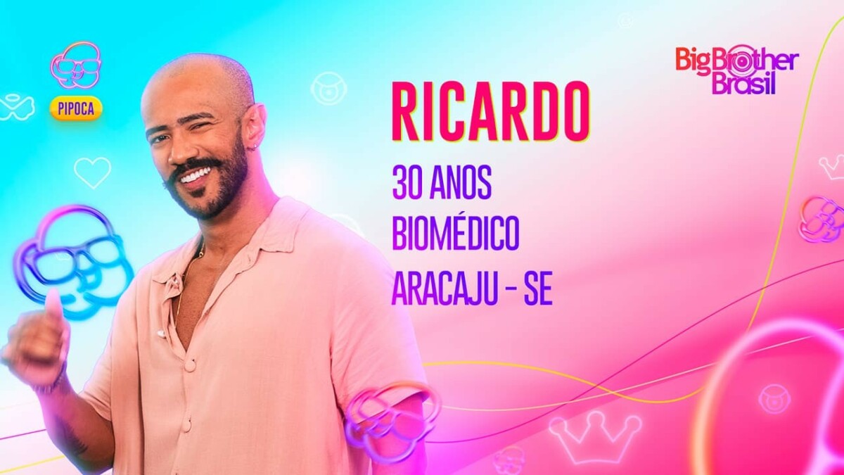 Ricardo tem 30 anos e é biomédico - BBB 23