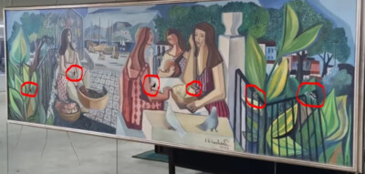 Entre os itens vandalizados em atos golpistas no Palácio do Planalto está o quadro "As Mulatas", de Di Cavalcanti, avaliado em R$ 8 milhões. (Foto: divulgação)
