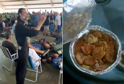 "Deram linguiça com angu, uma comida horrível", diz bolsonarista Terroristas presos no DF reclamam de marmitas: "Nem cachorro come"; vídeo