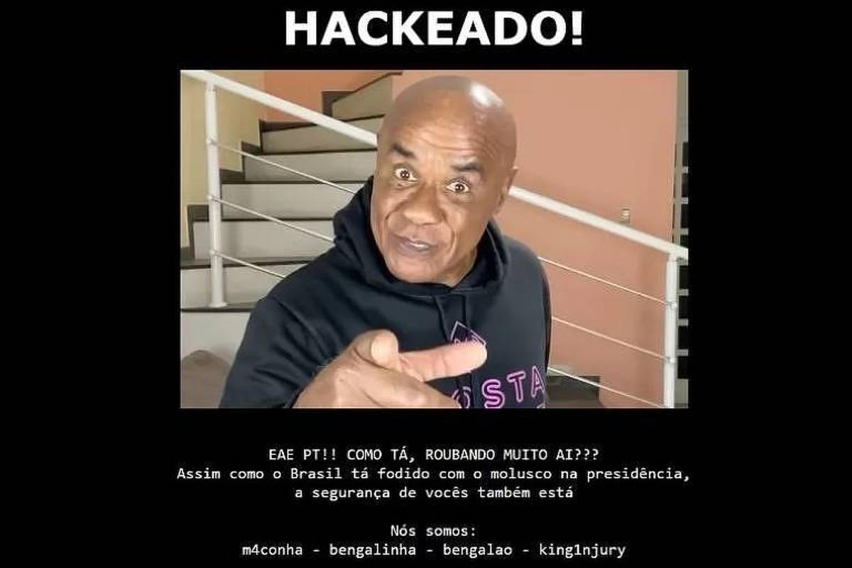O responsável pela invasão, que ainda não foi identificado, publicou uma fo...