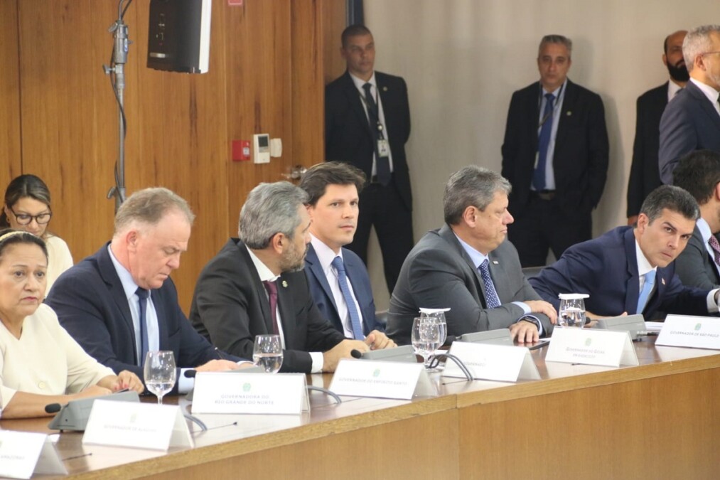 Daniel Vilela durante reunião com Lula e governadores