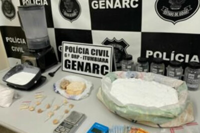 O outro detido era o responsável pelo depósito e refino da droga PC desarticula laboratório e prende motorista por tráfico delivery Itumbiara