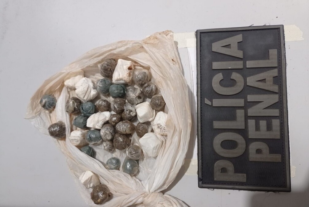 Drogas capturadas por policiais penais