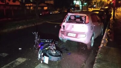 Motociclista morre após bater na traseira de carro estacionado, em Goiânia