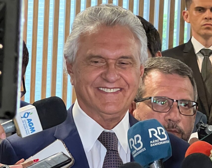 Caiado em entrevista coletiva