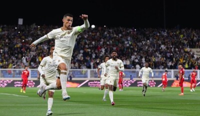 Cristiano Ronaldo comemora gol pelo Al-Nassr