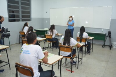 Sala de aula da rede estadual de Goiás (Foto: Governo de Goiás - Divulgação)