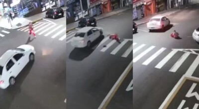 A Polícia Militar (PM) atendeu a ocorrência Super Mario da "Carreta da Alegria" é atropelado em Santa Catarina; vídeo