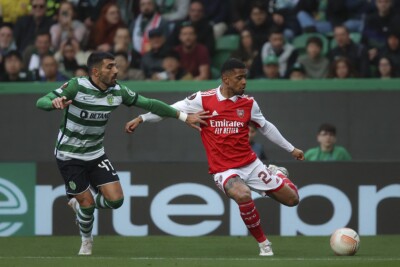 Jogo entre Arsenal e Sporting na Liga Europa