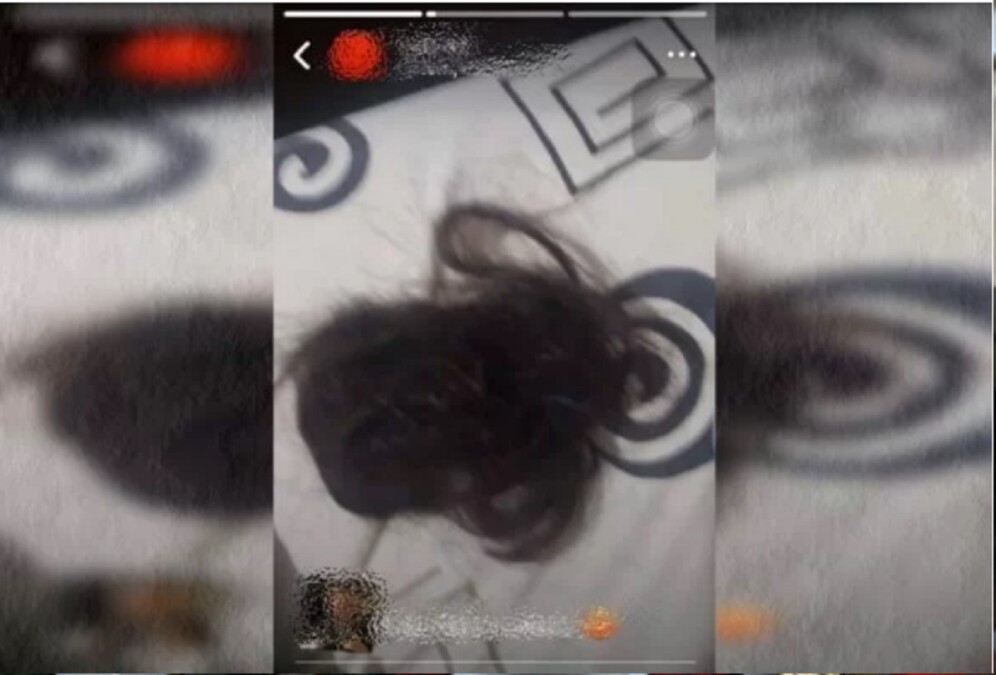 Cabelo cortado por agressor