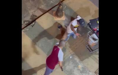 PM armada dá chibatadas em homem que aguardava comida, em Goiânia