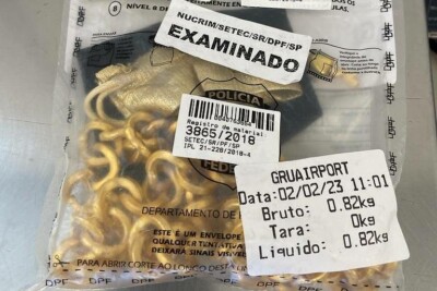 Receita fará leilão com quilos de ouro e diamantes apreendidos em Guarulhos Lote mais barato aceita lance mínimo de R$ 60 mil