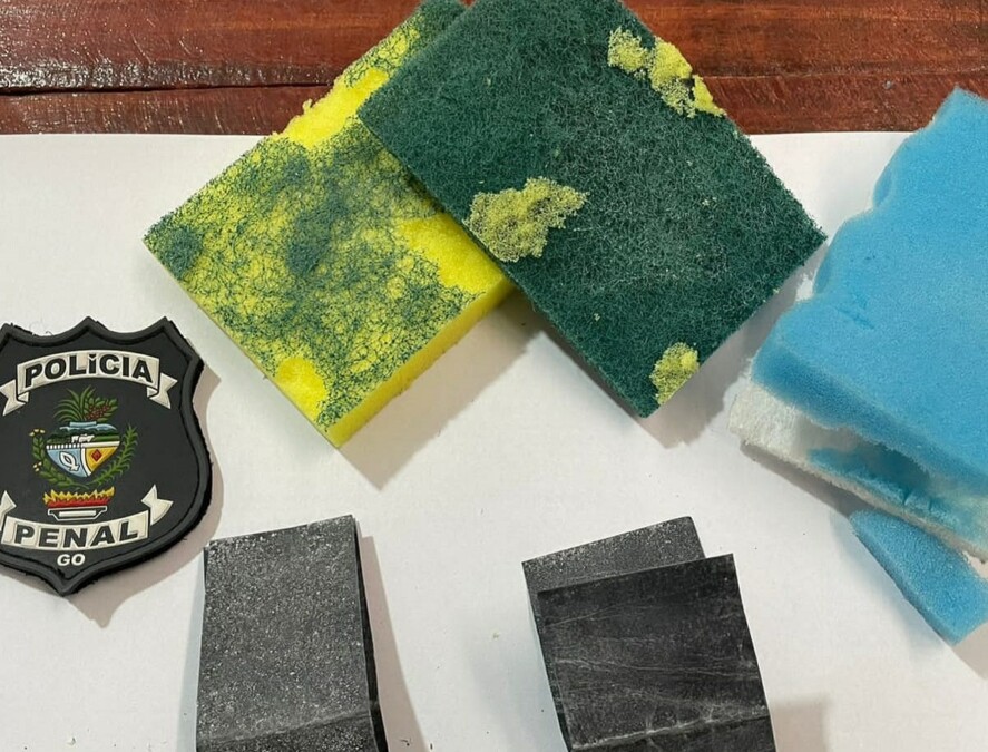 Droga escondida em esponjas em Goiás