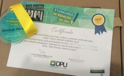 Detento que ficou em primeiro lugar tem 56 anos de idade, tirou nota máxima Custodiados concurso de redação