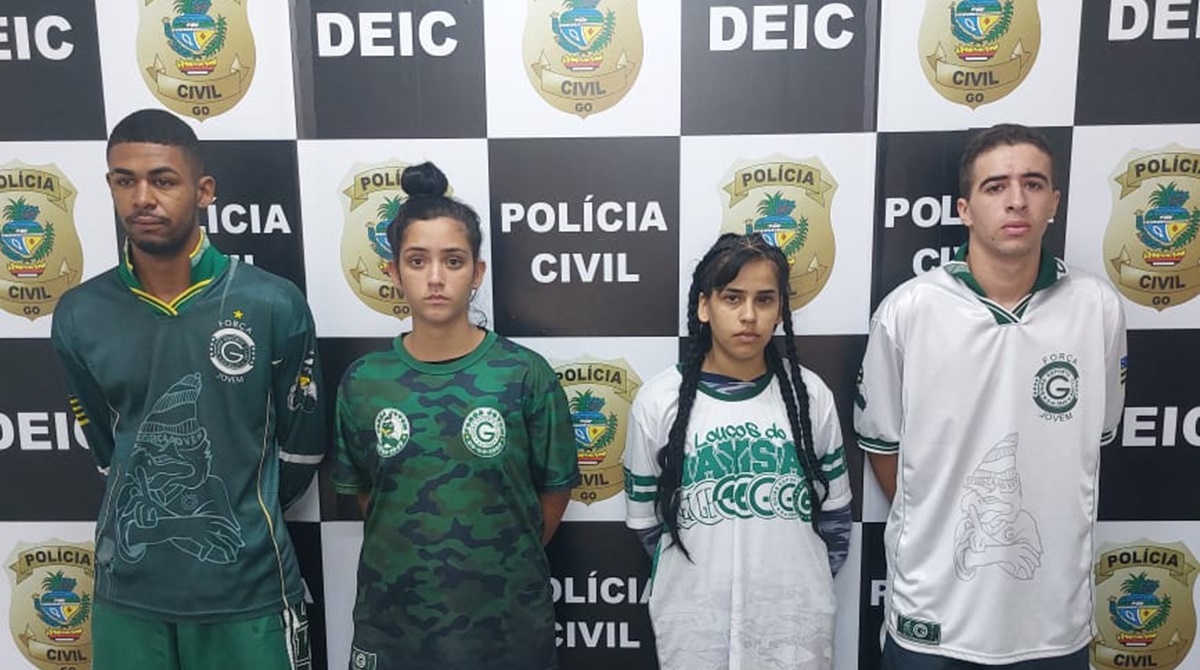 Quatro torcedores do Goiás são presos suspeitos de terem agredido um frentista no Setor Bueno, em Goiânia