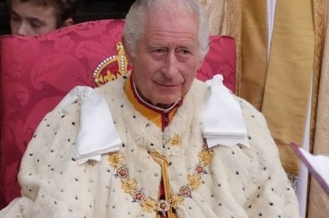 Rei Charles III na coroação (Foto: Reprodução)