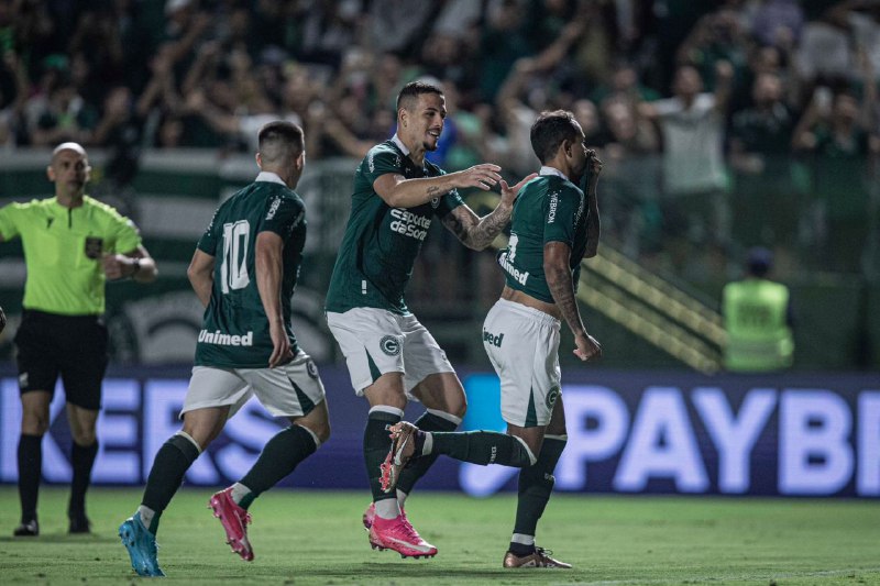 Vinícius comemora gol do Goiás