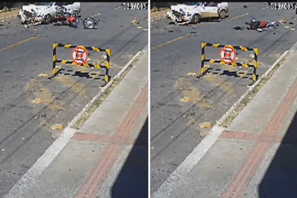 Aparecida: motociclista bate de frente com carro e é arremessado em avenida