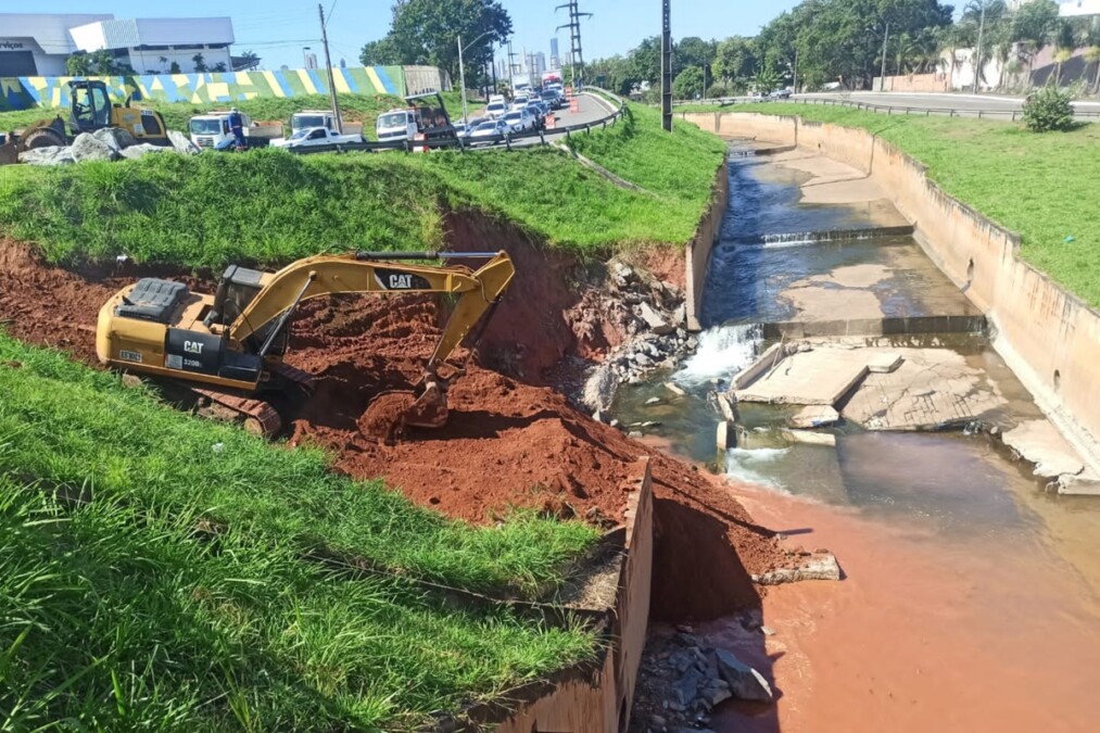 Obra para conter erosão no Córrego Cascavel, em Goiânia, tem início nesta quinta