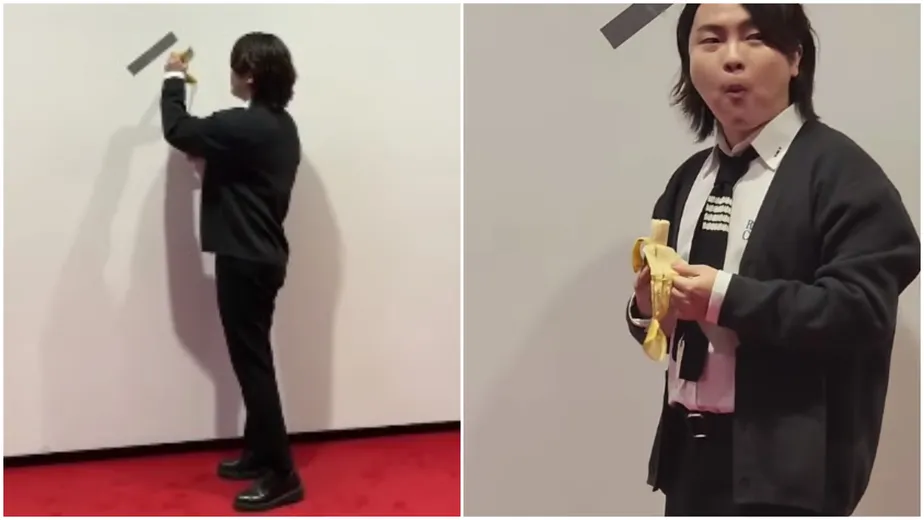 Estudante de Arte decidiu comer banana que fazia parte de exposição em Seul, na Coreia do Sul (Foto: Reprodução)