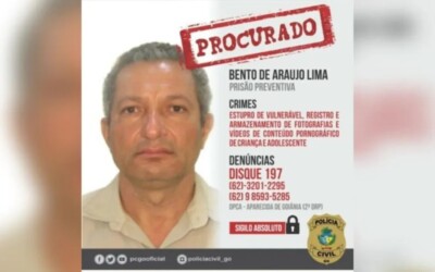 Polícia procura por professor suspeito de estuprar irmãs de 6 e 9 anos, em Aparecida de Goiânia