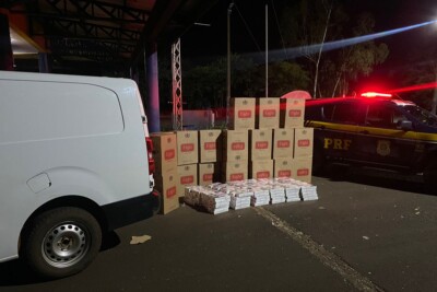 PRF prende idoso com 2,3 mil pacotes de cigarros contrabandeados, em Bom Jesus