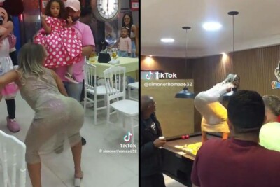 Mulher se defende das críticas após viralizar dançando em festa infantil; vídeo Brenna Azevedo dançou 'Movimento da Sanfoninha', de Anitta