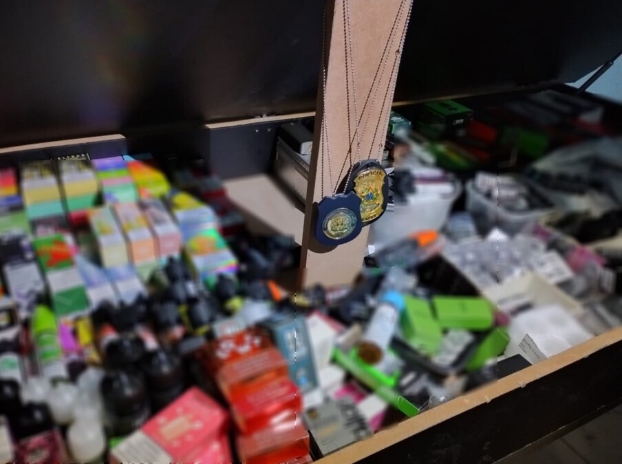 Vapes e acessórios apreendidos em Goiânia