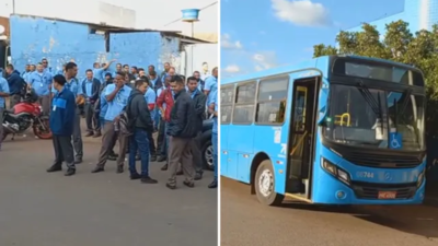Motoristas de ônibus de Águas Lindas fazem paralização por reajuste salarial