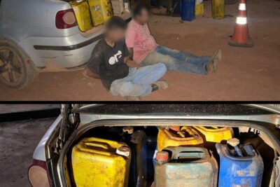 PM prende suspeitos de roubar combustível de uma empresa na zona rural de Goianésia