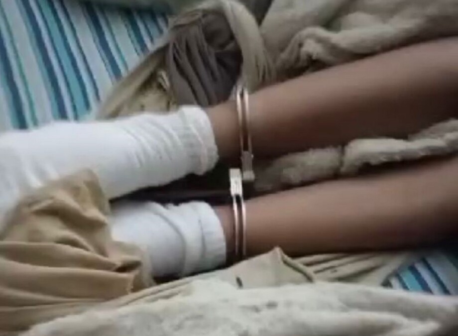 Menina encontrada algemada