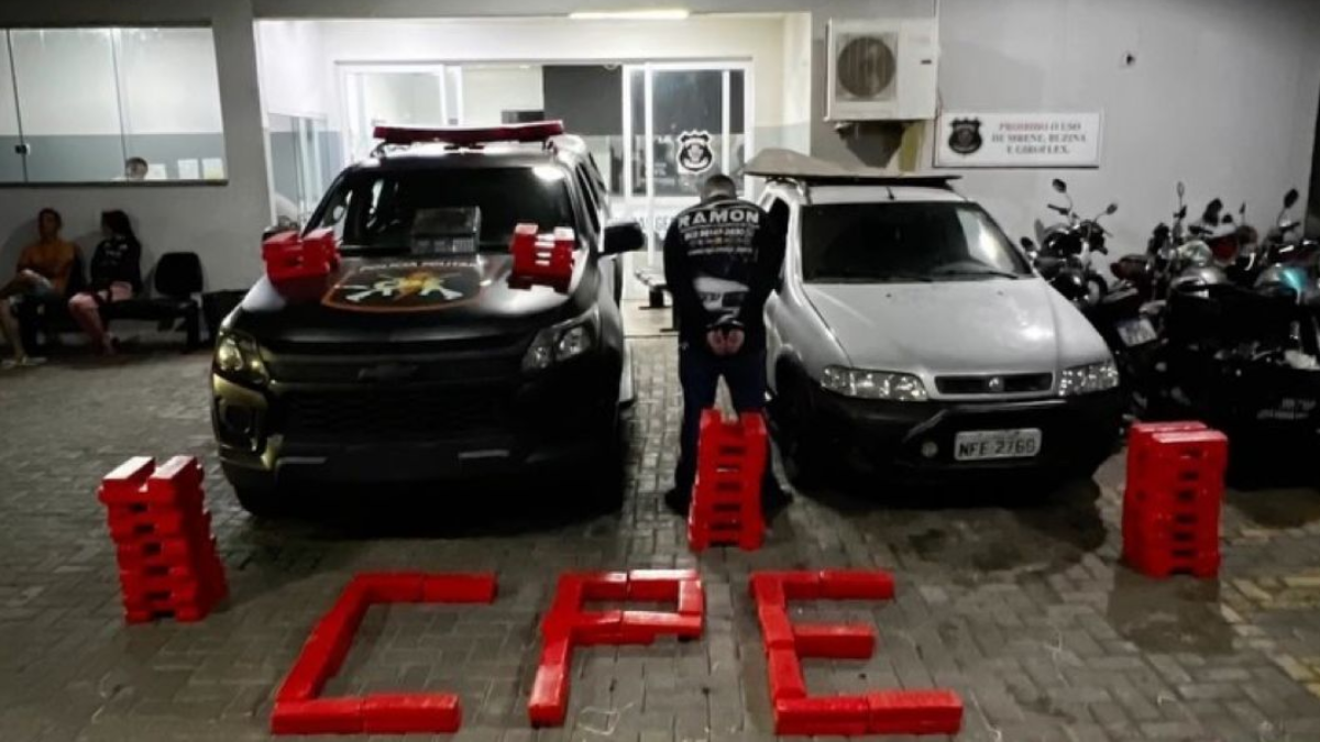 Trindade: homem é preso com 180kg de maconha em carro automotivo