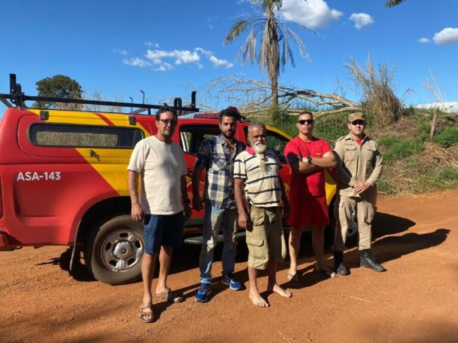 Idoso resgatado em Quirinópolis