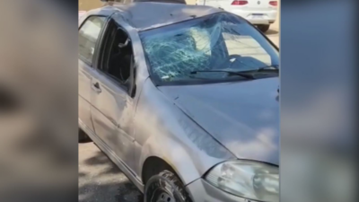 Homem é preso após fugir da polícia e capotar carro roubado em Goiânia