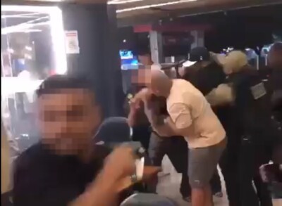 Vídeo feito por testemunha mostra homem sacando pistola e desferindo tiros em tabacaria do Goiânia Viva (Foto: reprodução/PM)