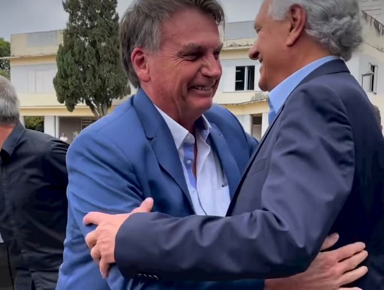 Caiado e Bolsonaro em Goiânia (Foto: Divulgação)