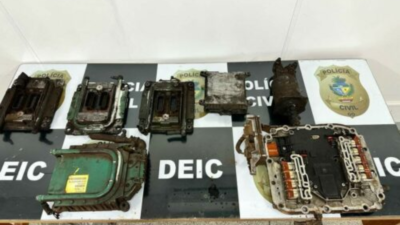 Polícia Civil de Goiás prende grupo do Mato Groso por furto de mais de R$ 250 mil em peças de ônibus