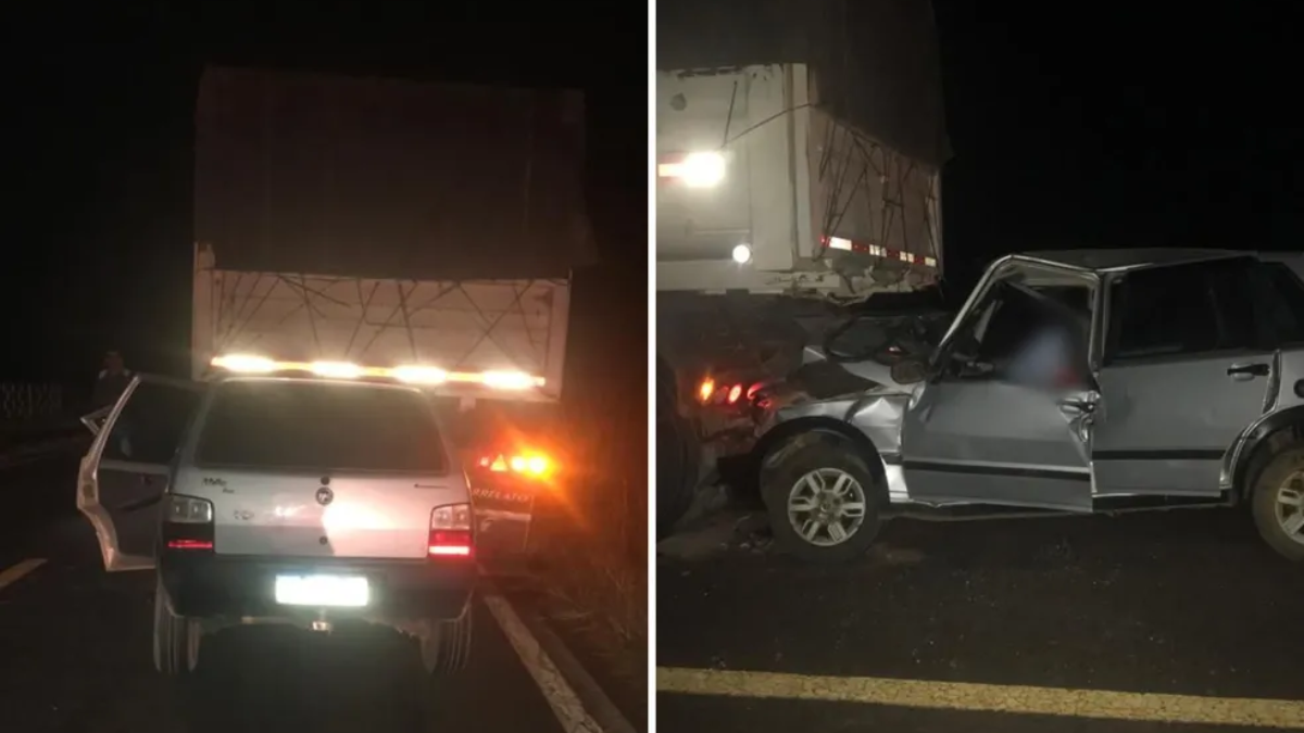 Homem morre após bater carro contra traseira de caminhão parado na GO-194