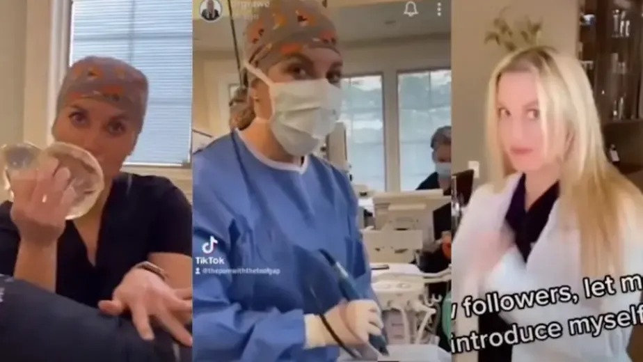Médica que transmitia cirurgias plásticas pelo TikTok perde a licença por negligência Intestino de paciente foi perfurado após procedimento