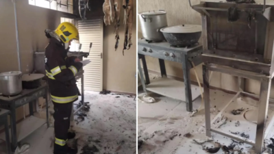 Luziânia: bombeiro de folga ajuda a combater incêndio em igreja após vazamento de gás